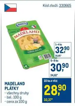 Makro Madeland plátky nabídka