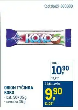 Makro Orion tyčinka Koko nabídka