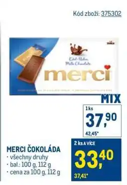 Makro Merci Čokoláda nabídka