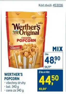 Makro WERTHER‘S Popcorn nabídka