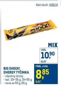 Makro Big Shock! Energy tyčinka nabídka