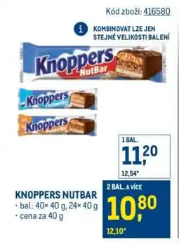 Makro Knoppers NutBar nabídka