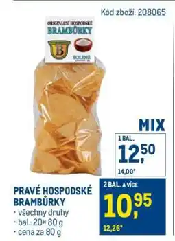 Makro Pravé hospodské brambůrky nabídka