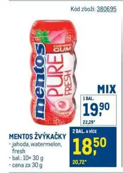 Makro Mentos Žvýkačky nabídka