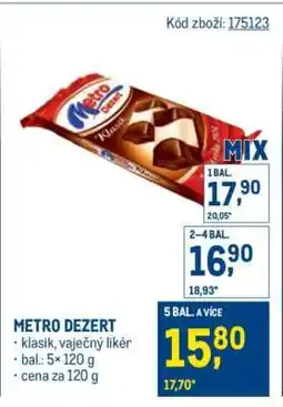 Makro Metro Dezert nabídka
