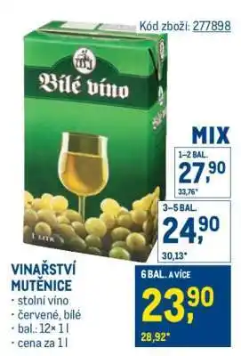 Makro Vinařství Mutěnice nabídka