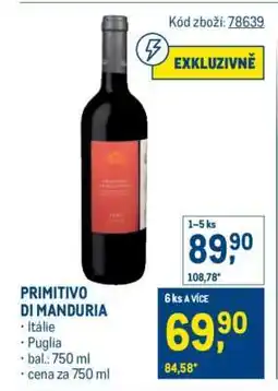 Makro Primitivo di Manduria nabídka