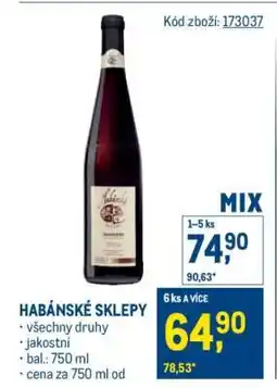 Makro Habánské sklepy nabídka