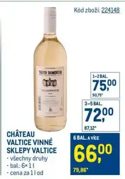Makro Château Valtice Vinné sklepy Valtice nabídka