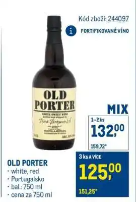 Makro Old Porter nabídka