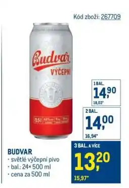 Makro Budvar nabídka