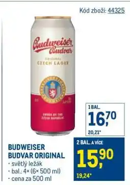 Makro Budweiser Budvar original nabídka