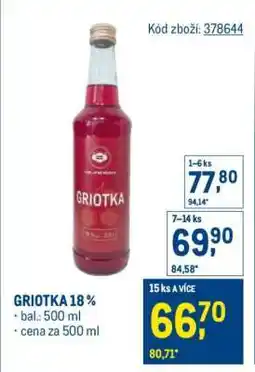 Makro Griotka 18% nabídka