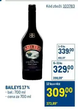Makro Baileys 17 % nabídka