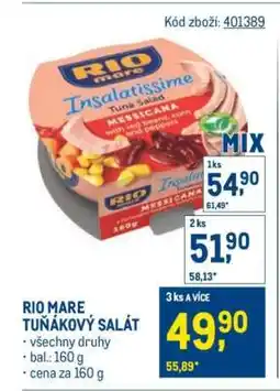 Makro RIO MARE Tuňákový salát nabídka
