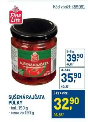 Makro SUŠENÁ RAJČATA PŮLKY nabídka