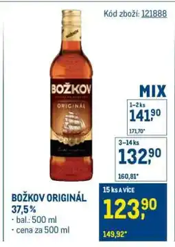 Makro Božkov Originál 37,5 % nabídka