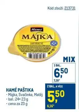 Makro Hamé paštika nabídka