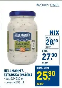 Makro Hellmann’s Tatarská omáčka nabídka