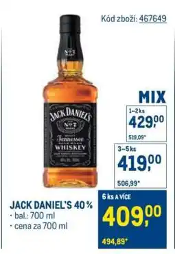 Makro Jack Daniel’s 40 nabídka