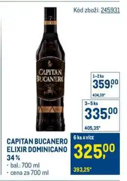 Makro CAPITAN BUCANERO ELIXIR DOMINICANO 34 % nabídka