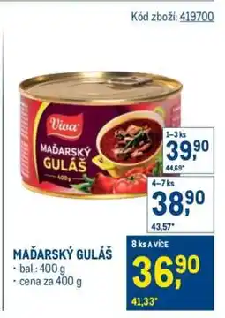 Makro Maďarský guláš nabídka