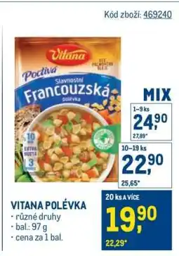 Makro Vitana Polévka nabídka