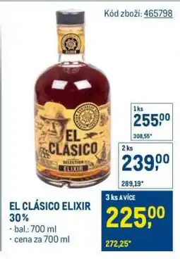 Makro EL CLÁSICO ELIXIR 30 % nabídka