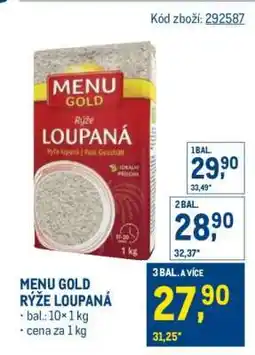 Makro Menu Gold rýže loupaná nabídka