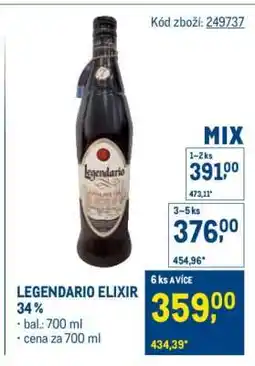 Makro Legendario Elixir 34 % nabídka