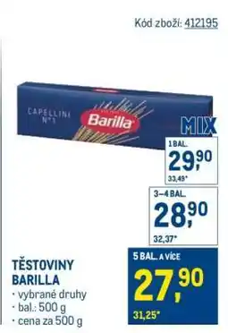 Makro TĚSTOVINY BARILLA nabídka