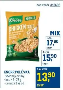 Makro Knorr polévka nabídka