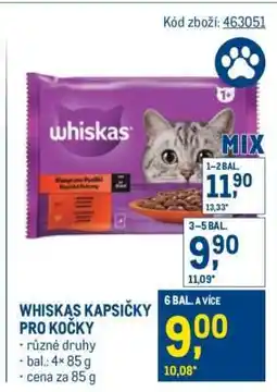 Makro Whiskas kapsičky pro kočky nabídka