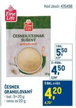 Makro Česnek granulovaný nabídka