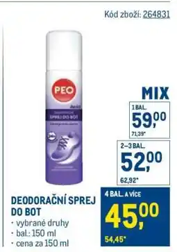 Makro Deodorační sprej do bot nabídka