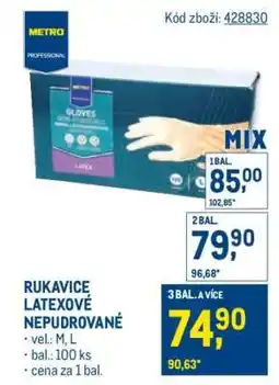 Makro RUKAVICE LATEXOVÉ NEPUDROVANÉ nabídka