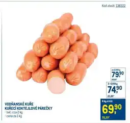 Makro VODŇANSKÉ KUŘE KUŘECÍ KOKTEJLOVÉ PÁREČKY nabídka