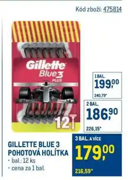 Makro GILLETTE BLUE 3 POHOTOVÁ HOLÍTKA nabídka