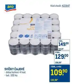 Makro Svíčky čajové nabídka
