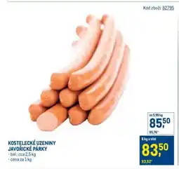 Makro KOSTELECKÉ UZENINY JAVOŘICKÉ PÁRKY nabídka