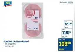 Makro Šunkový salám konzumní nabídka