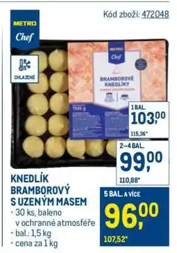 Makro Knedlík bramborový s uzeným masem nabídka