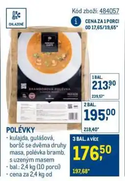 Makro Bramborová polévka nabídka