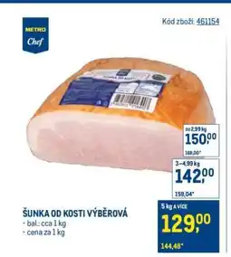 Makro Šunka od kosti výběrová nabídka