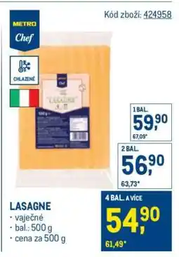 Makro Lasagne nabídka
