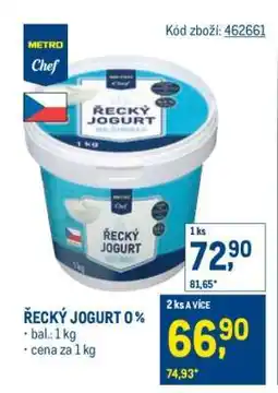 Makro Řecký jogurt 0% nabídka
