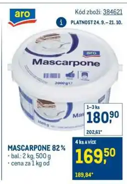 Makro Mascarpone 82 % nabídka