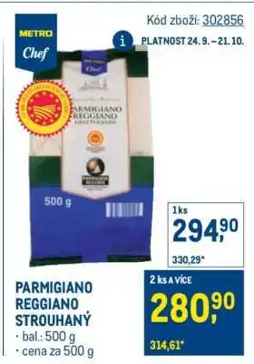 Makro Parmigiano reggiano strouhaný nabídka