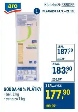Makro Gouda 48% plátky nabídka
