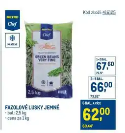 Makro Fazolové lusky jemné nabídka